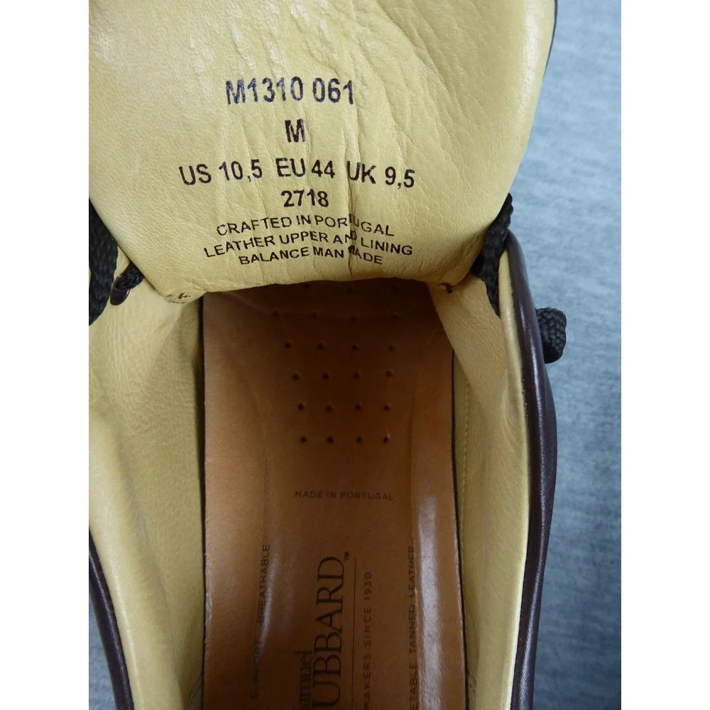 Samuel Hubbard Market Cap Oxfords Mens 10.5 M Chestnut Brown Leather M1310-061